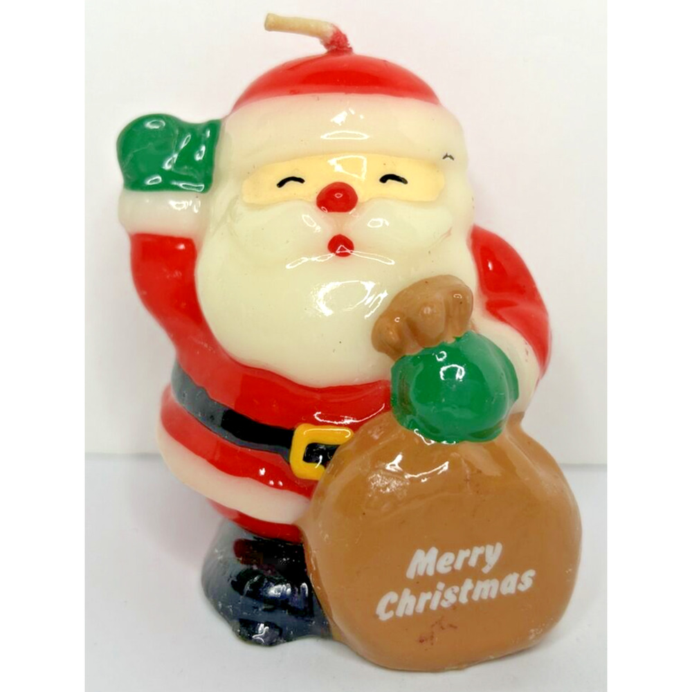 Vintage Russ Santa Claus Christmas Candle 3" SKU H283